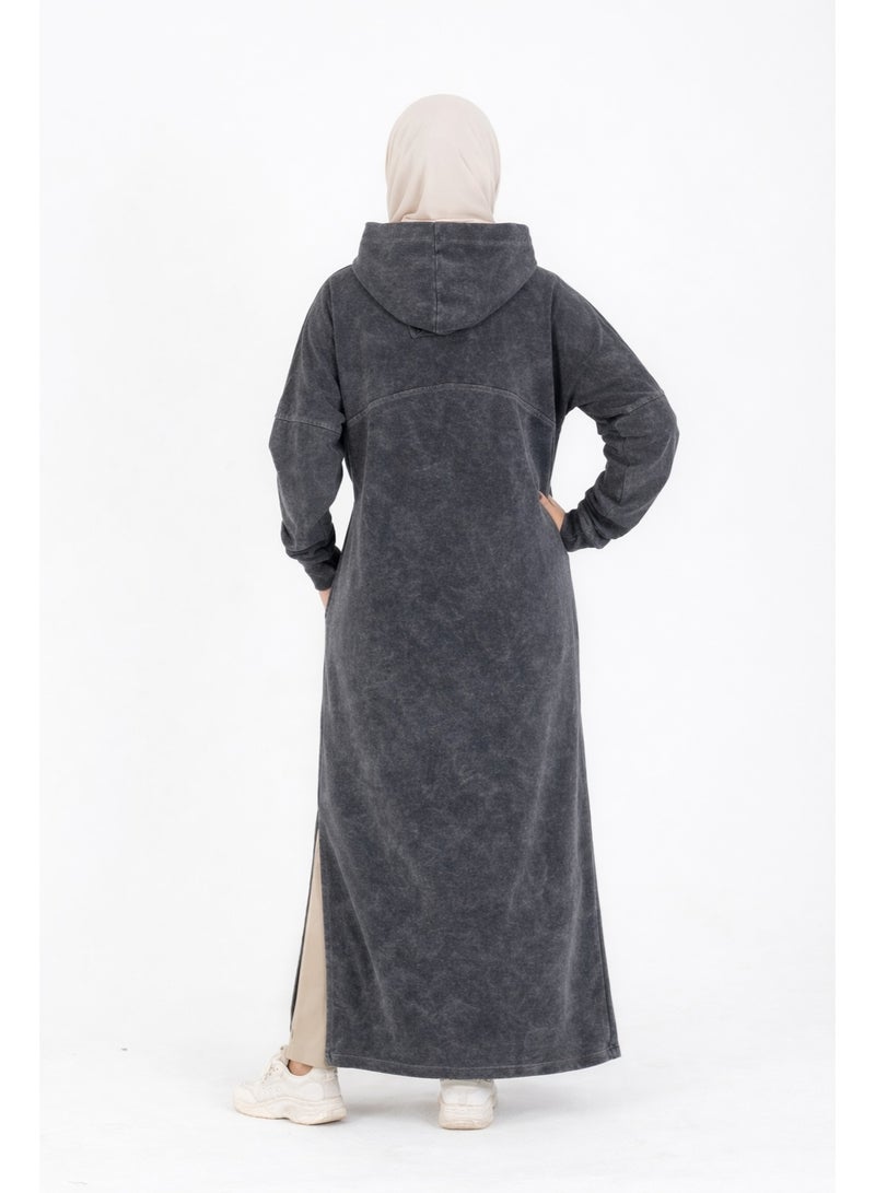 Women Casual Hoodie Dress – Thick Cotton – Ideal for Work & Shopping - Image 3